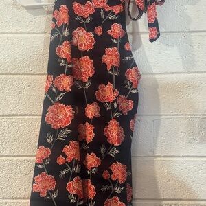 Banana Republic Navy and Red Floral Dress